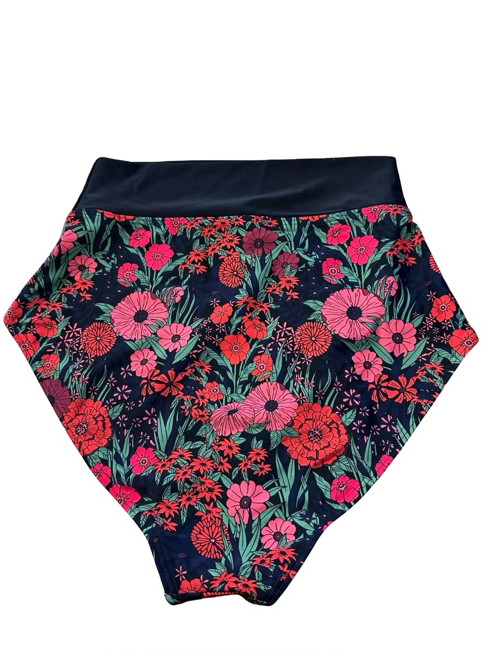 Downeast Tropical Punch High Dive High Rise Bottom, Size Medium.